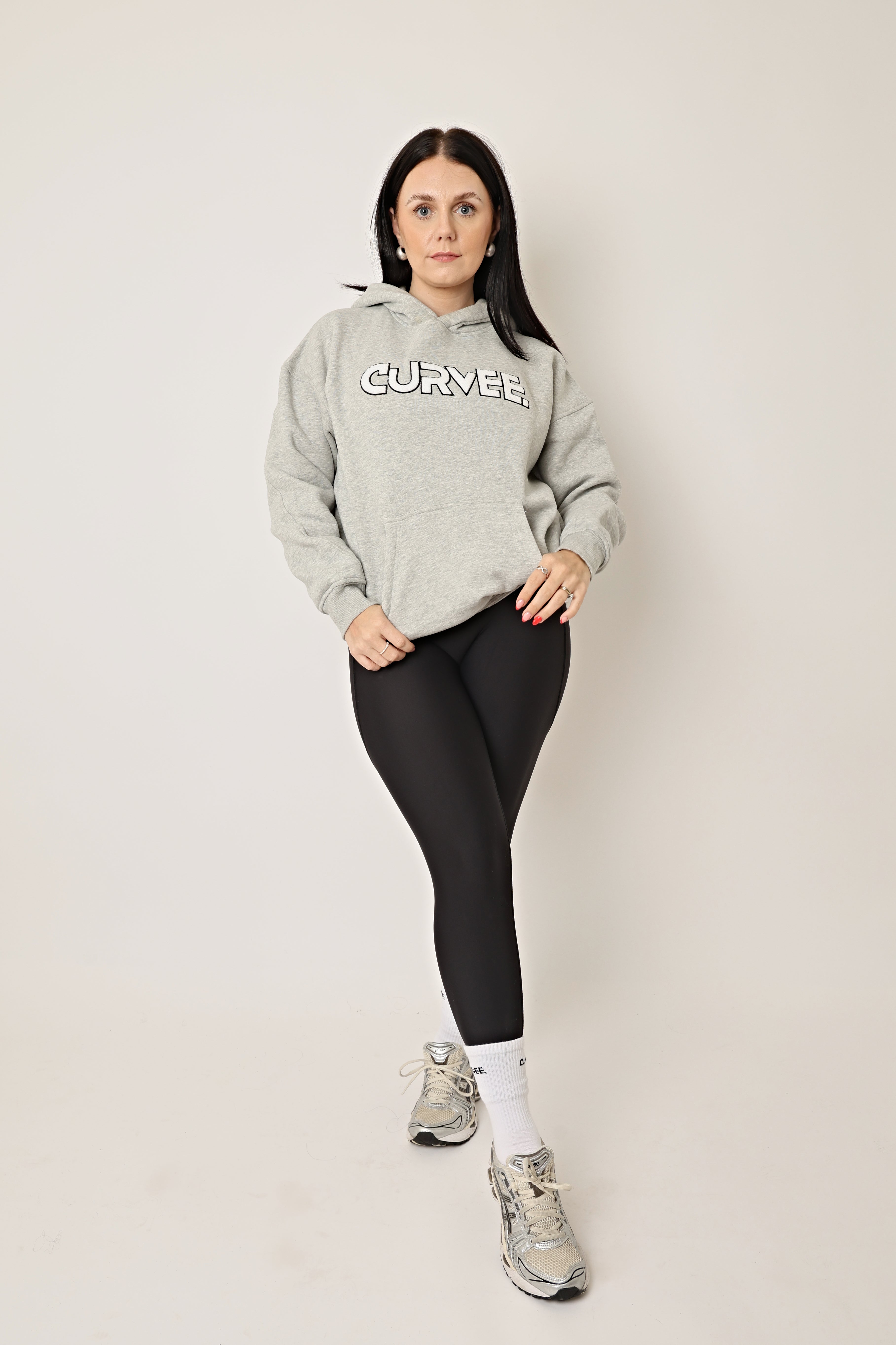 LOUNGE Logo Hoodie - Grey Marl