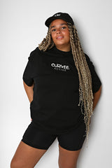 LOUNGE Oversized Logo T-Shirt - Black