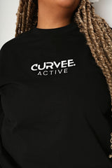 LOUNGE Oversized Logo T-Shirt - Black