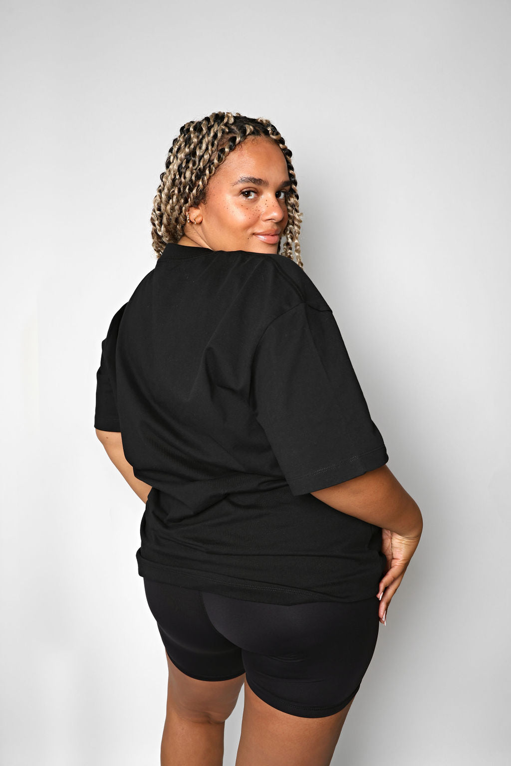 LOUNGE Oversized Logo T-Shirt - Black