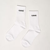 CURVEE Crew Socks 2 pack - White
