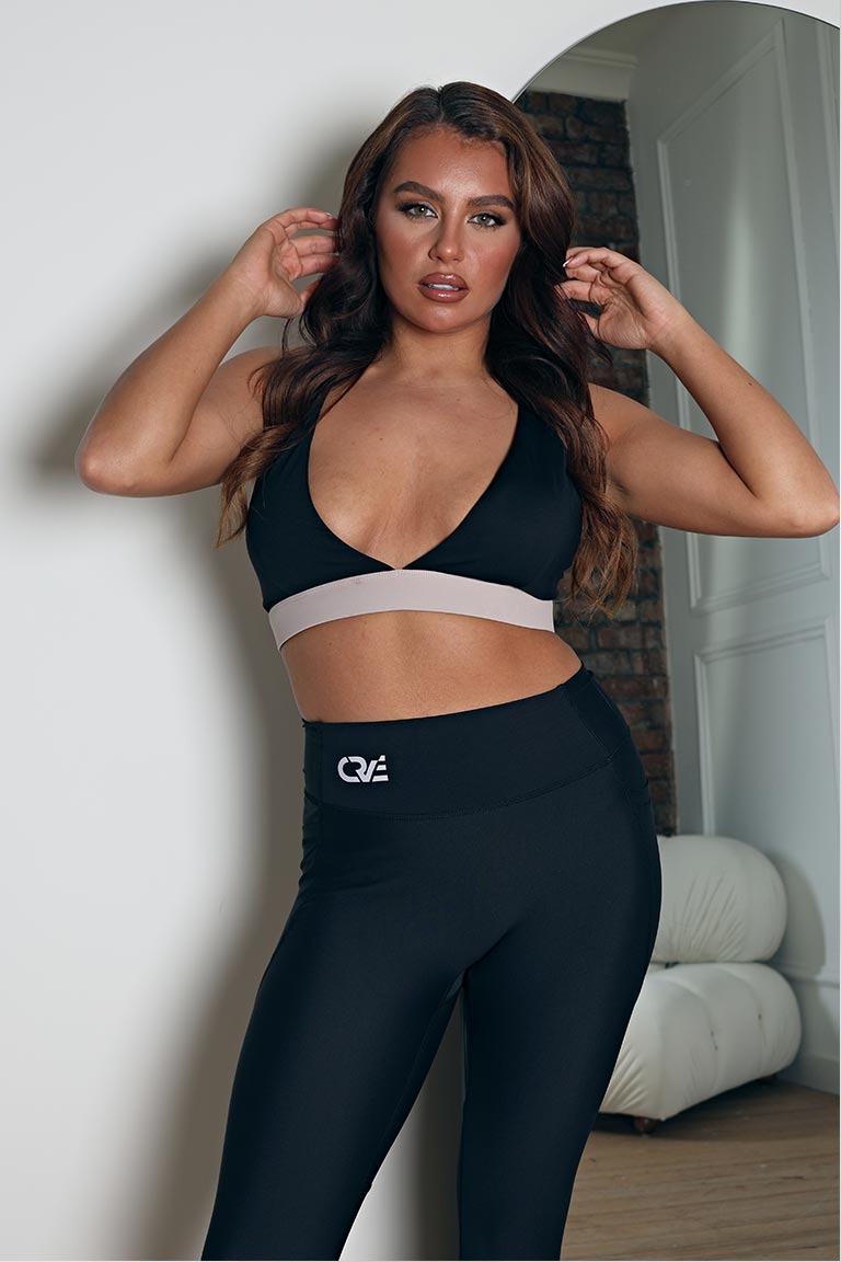 ENHANCE Bra - Black/Taupe