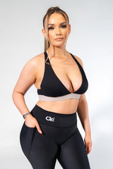 ENHANCE Bra - Black/Taupe